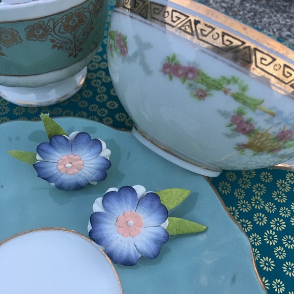 OOAK handmade eco-friendly flower earrings - Picture 8 of 8